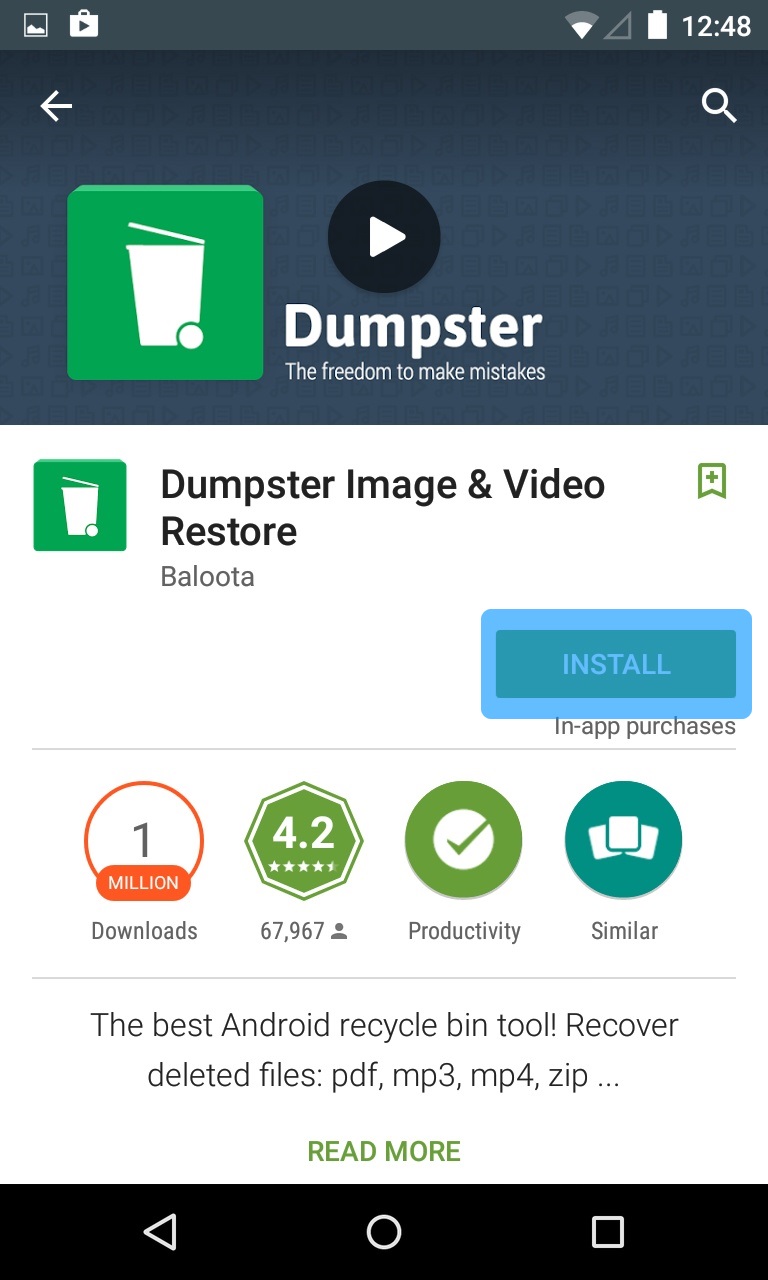 How to get a Recycle Bin on your Android smartphone – Dumpster App