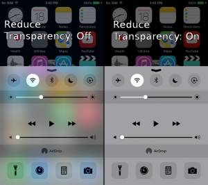 Decrease the UI Transparency Apple