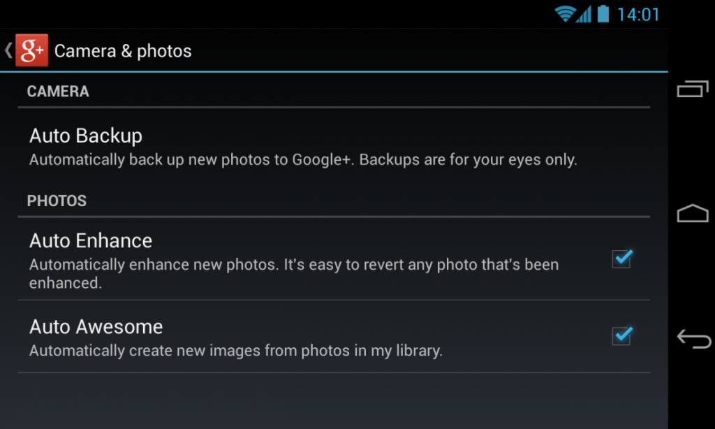 Google Photos automatic photo backup on or off