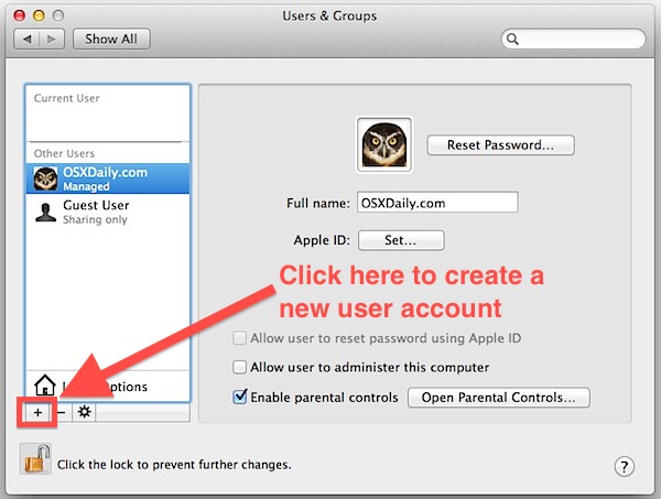 create a another user account in your Mac