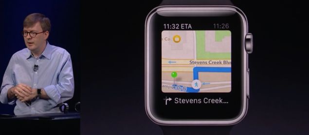 Maps via Apple Watch