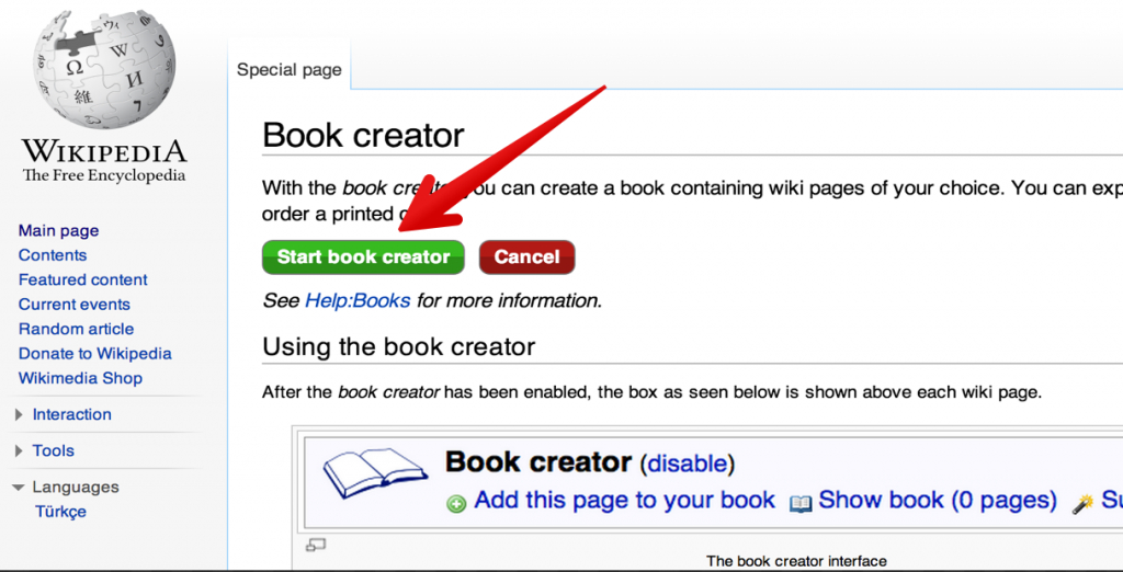 Create Wikipedia E-books