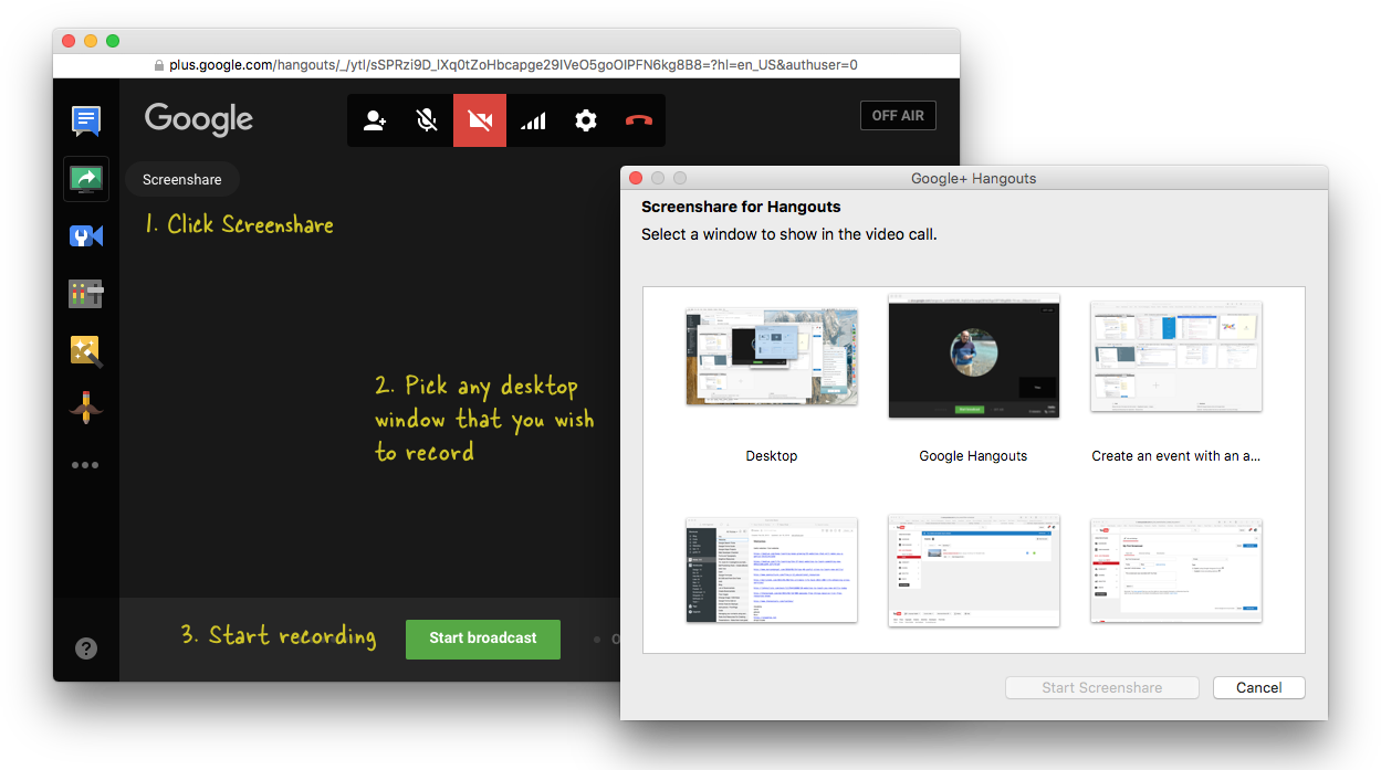 Record Your Desktop Screen (or Screencasting) with YouTube