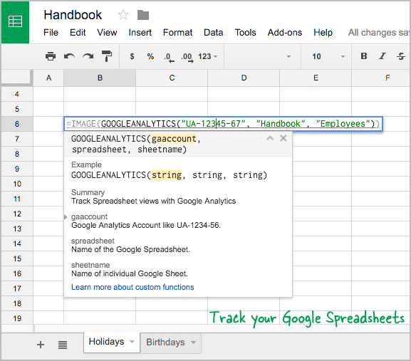 Track Google Spreadsheet Views by Using Google Analytics