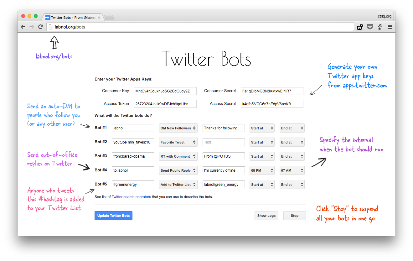 Create Your Own Twitter Bot in Five Minutes or Less